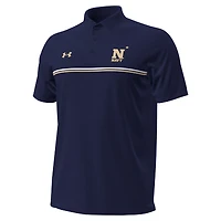 Men's Under Armour Navy Midshipmen Performance Drive Chest Stripe Polo