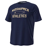 T-shirt Under Armour Navy Midshipmen Sideline Knockout pour homme