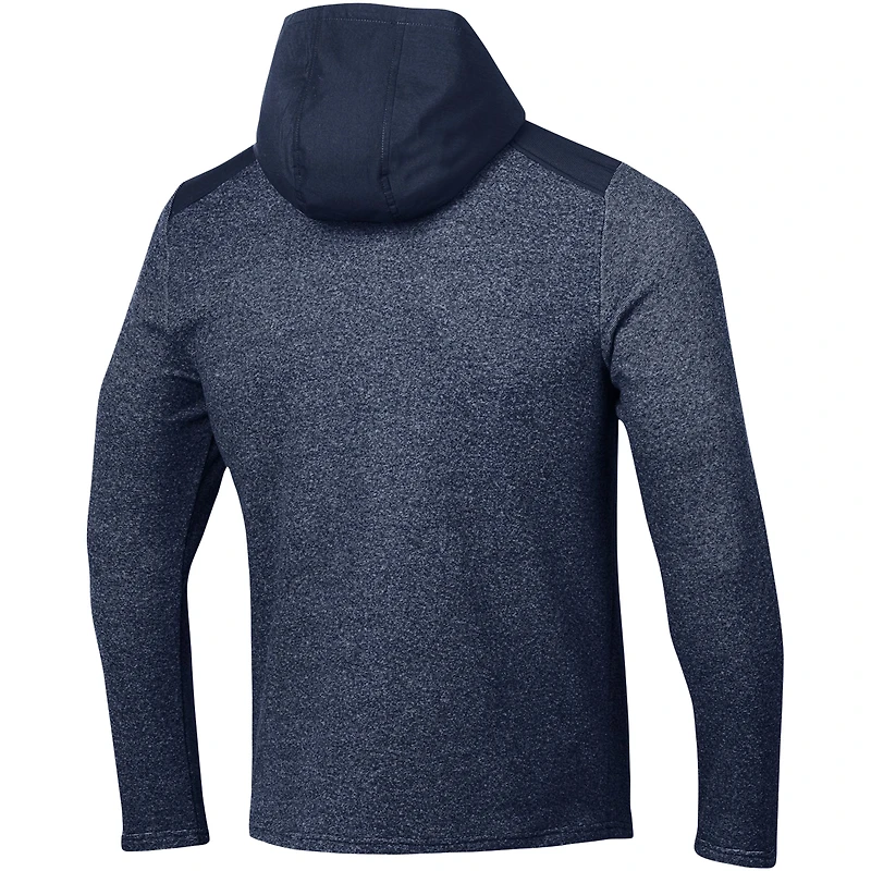 Under Armour Navy Midshipmen Survivor Fleece Hoodie Quarter-Zip Veste pour homme