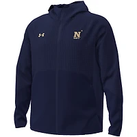 Veste zippée intégrale Under Armour Navy Midshipmen Unstoppable Raglan pour homme