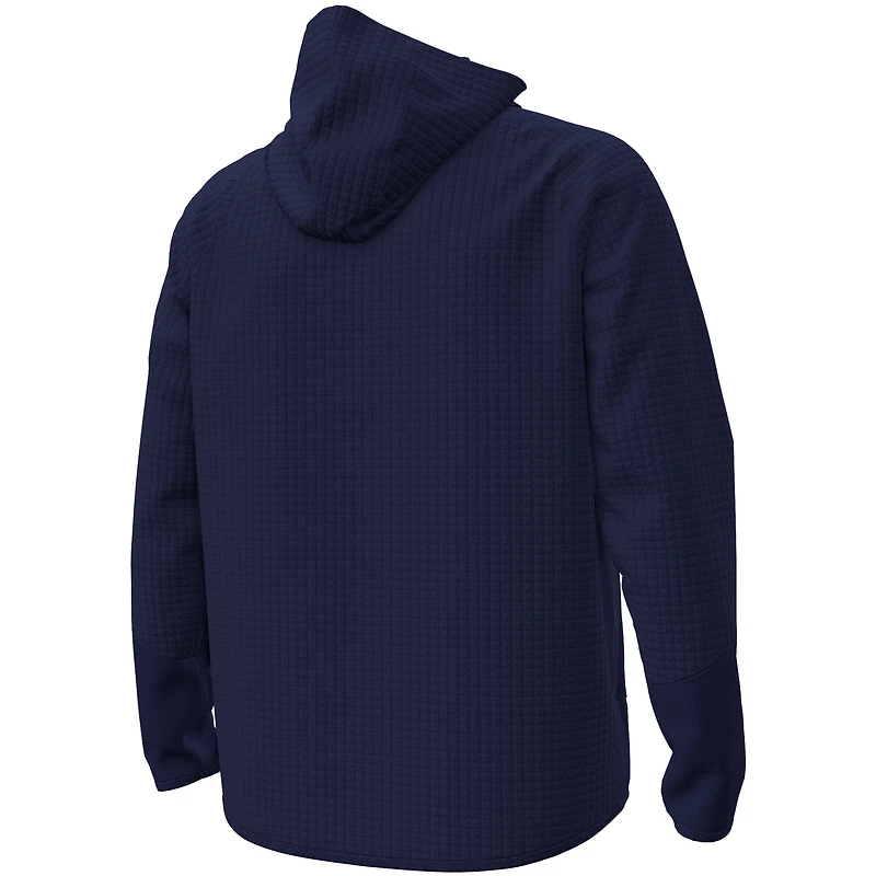 Veste zippée intégrale Under Armour Navy Midshipmen Unstoppable Raglan pour homme