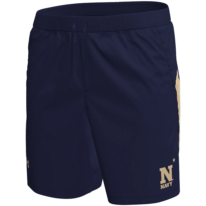 Short tissé Under Armour Navy Midshipmen pour homme