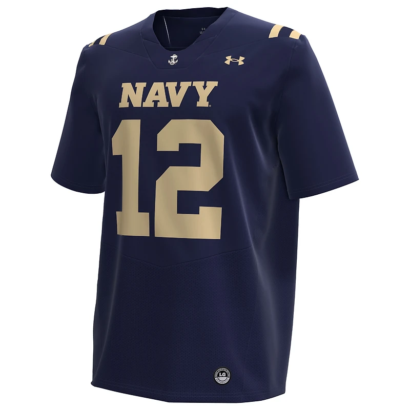 Men's Under Armour #12 Navy Midshipmen Replica Football Jersey