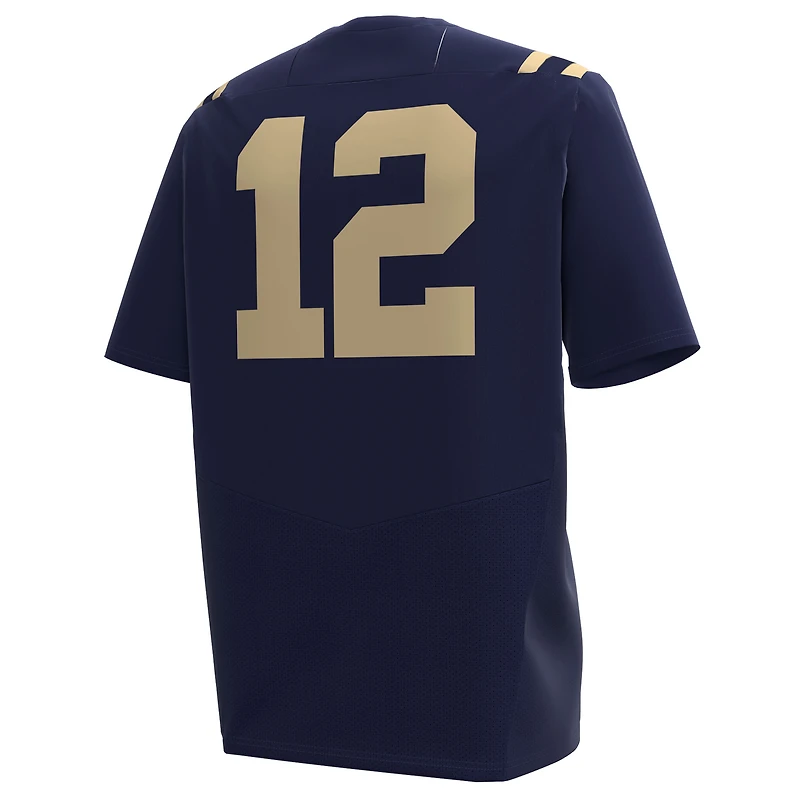 Men's Under Armour #12 Navy Midshipmen Replica Football Jersey