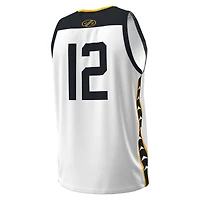 Men's Under Armour #12 White Navy Midshipmen Jolly Rogers Alternate Replica Basketball Jersey