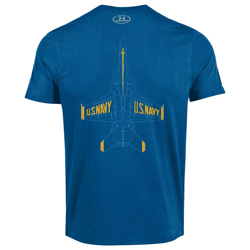 Men's Under Armour Royal Navy Midshipmen Blue Angels T-Shirt