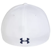 Casquette Under Armour Midshipmen Sideline Blitzing Accent Iso-Chill Flex blanche et marine pour homme