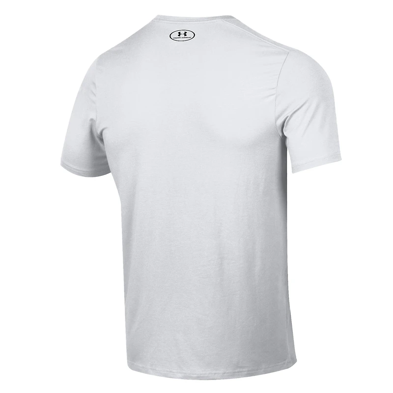 Men's Under Armour White Navy Midshipmen Wrestling Performance T-Shirt