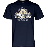Unisex Blue 84 Navy Midshipmen 2025 Patriot League Women's Lacrosse Tournament Champions T-Shirt