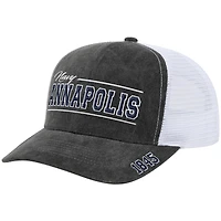 Unisex Colosseum  Gray Navy Midshipmen Billy 2400 Adjustable Trucker Hat