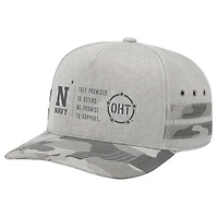 Unisex Colosseum  Gray Navy Midshipmen OHT Squad Podium Adjustable Hat