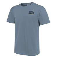 T-shirt unisexe Image One Blue Navy Midshipmen Hyper Local Naval Ship Sunset