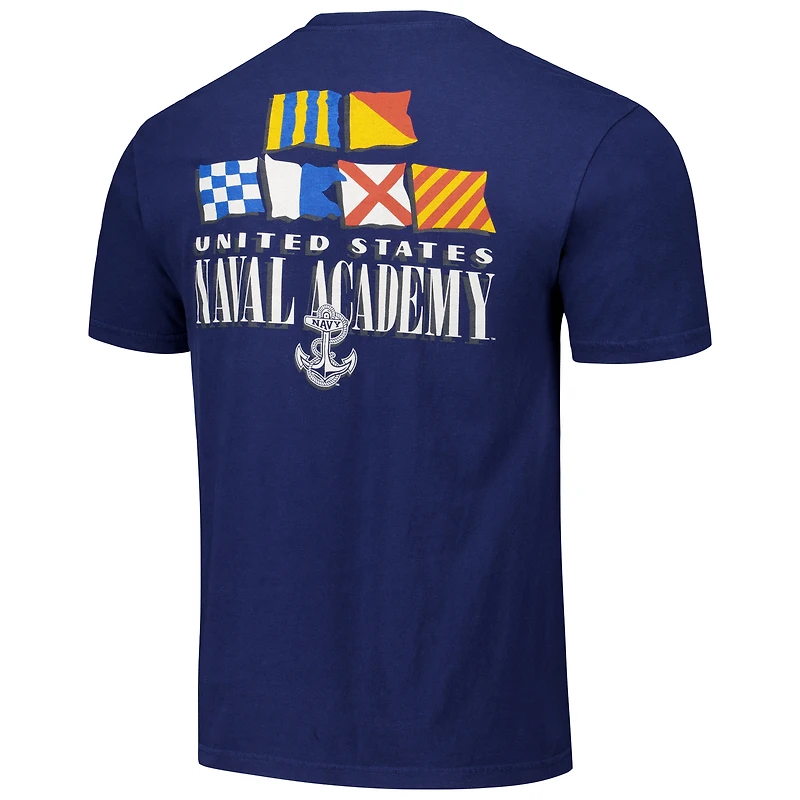 T-shirt unisexe avec phrases de drapeaux nautiques hyper locaux, aspirants marine la