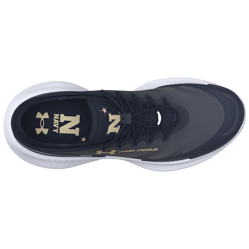 Chaussures de course unisexes Under Armour Navy Midshipmen Team SlipSpeed ​​Nova