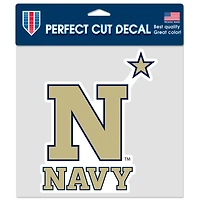 Autocollant couleur découpé avec précision WinCraft Navy Midshipmen 8" x 8"