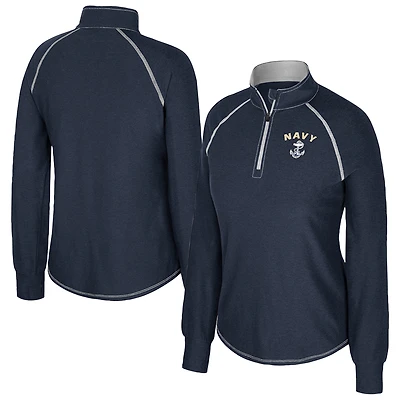 Haut à col zippé raglan Colosseum Navy pour femmes