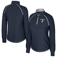 Haut à col zippé raglan Colosseum Navy pour femmes