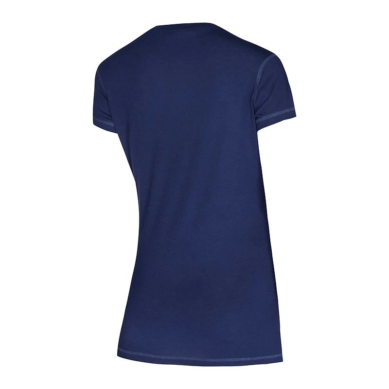 Ensemble de nuit pour femme Concepts Sport Navy Midshipmen Vector T-shirt et pantalon en flanelle