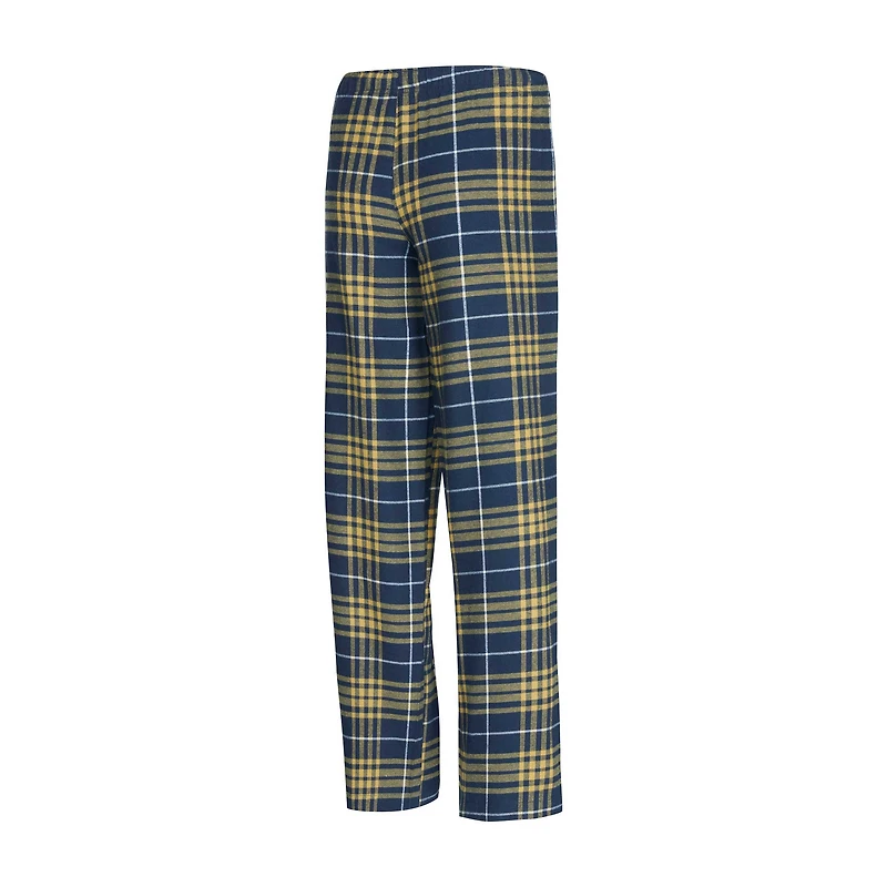 Ensemble de nuit Concepts Sport Navy pour femme, haut et pantalon en flanelle, motif Midshipmen Vector bleu marine