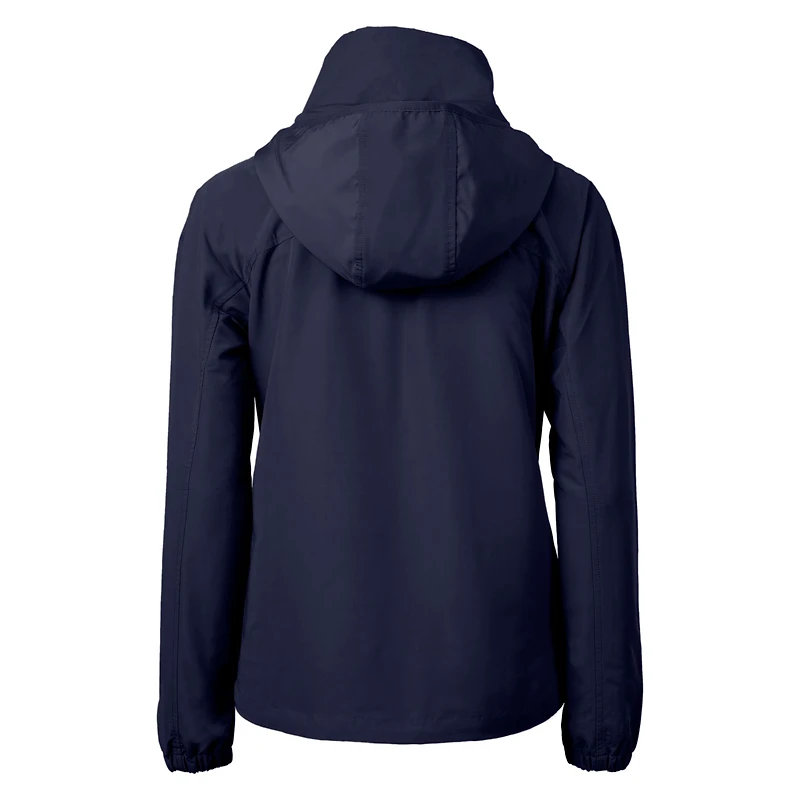 Women's Cutter & Buck  Navy Midshipmen Charter Eco Recycled Half-Zip Anorak Jacket