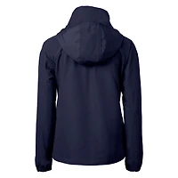 Women's Cutter & Buck  Navy Midshipmen Charter Eco Recycled Half-Zip Anorak Jacket