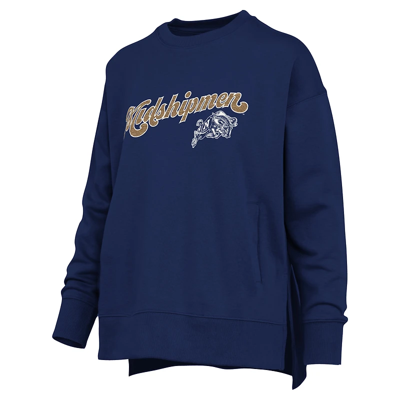 Sweat-shirt à capuche en chenille Bonanza Harper Script de la marine américaine Pressbox pour femmes