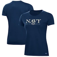 Women's Under Armour Navy Midshipmen 250th Anniversary Uniform Sideline Collection T-Shirt