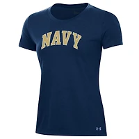 T-shirt Under Armour Navy Midshipmen Essentials 2-Hit Performance pour femme