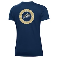 T-shirt Under Armour Navy Midshipmen Essentials 2-Hit Performance pour femme