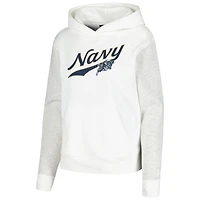 Women's Under Armour White Navy Midshipmen All Day Pullover Hoodie