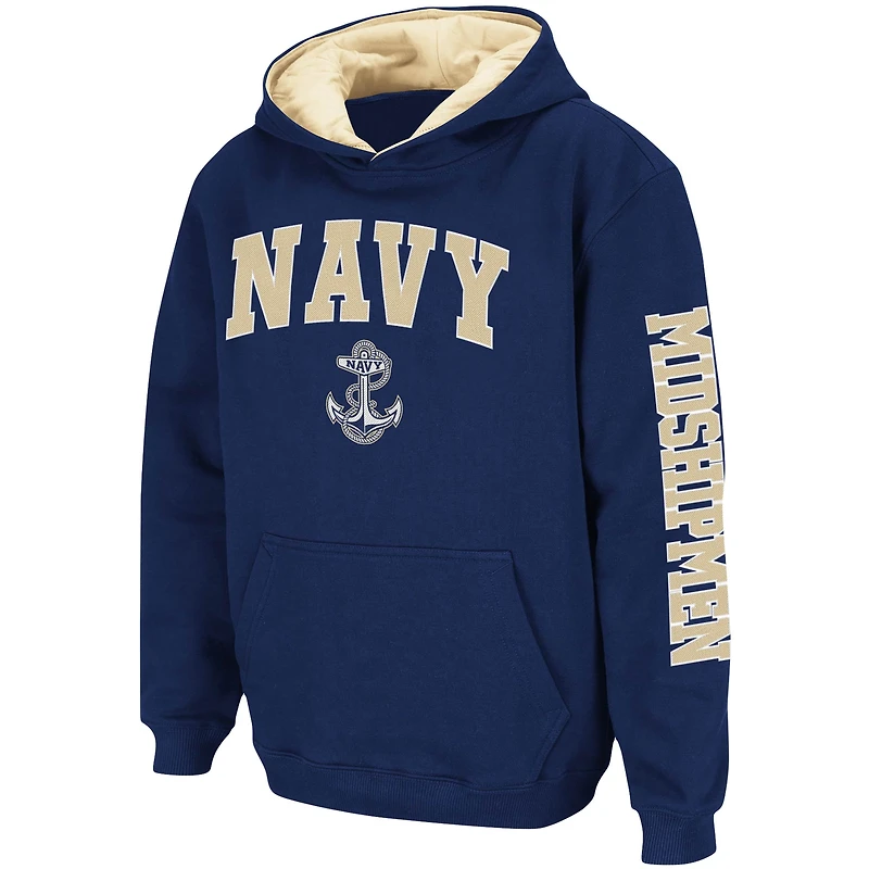 Chandail à capuchon Colosseum Navy Midshipmen 2-Hit Team pour jeune