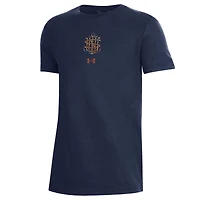 T-shirt Under Armour Navy pour jeunes, collection spéciale 250e anniversaire des aspirants de la marine.