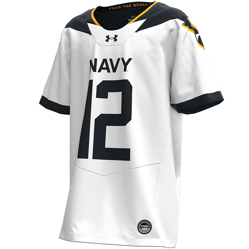 Maillot réplique de rivalité des jeunes Under Armour White Navy Midshipmen 2024