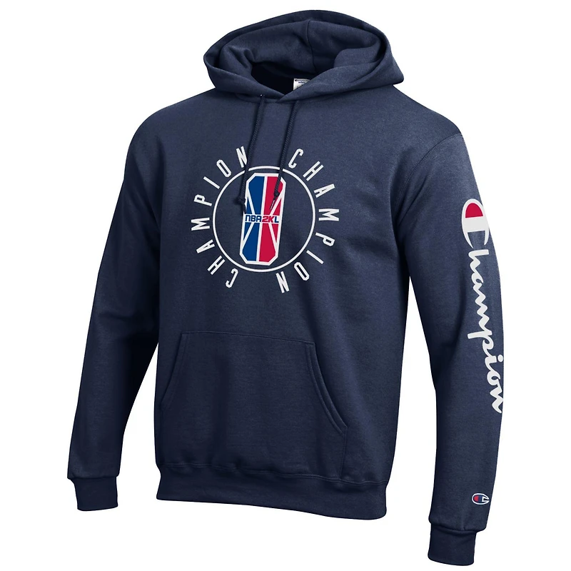 Unisex Champion Navy NBA 2K League In-Game Logo Powerblend Pullover Hoodie