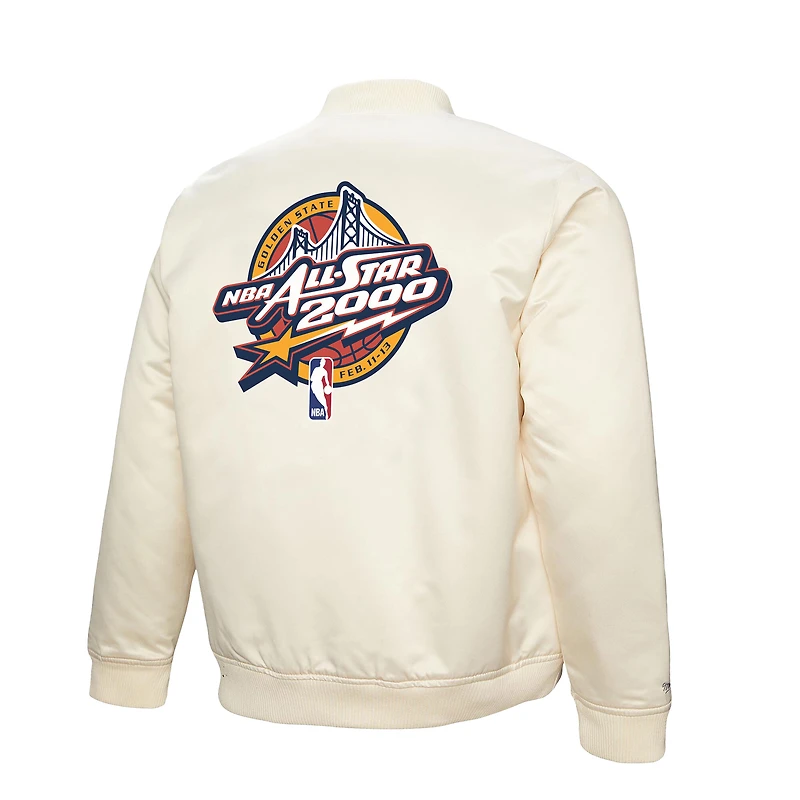 Men's Mitchell & Ness Cream 2000 NBA All-Star Game Full-Zip Satin Jacket