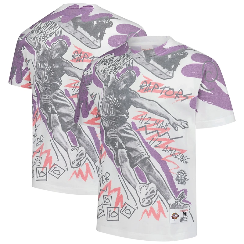 T-shirt blanc Mitchell & Ness Vince Carter pour homme, NBA All-Star Game 2000 Showstopper