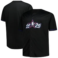 Maillot Fanatics noir pour homme, édition spéciale NBA All-Star Game 2026, grandes tailles, entièrement boutonné