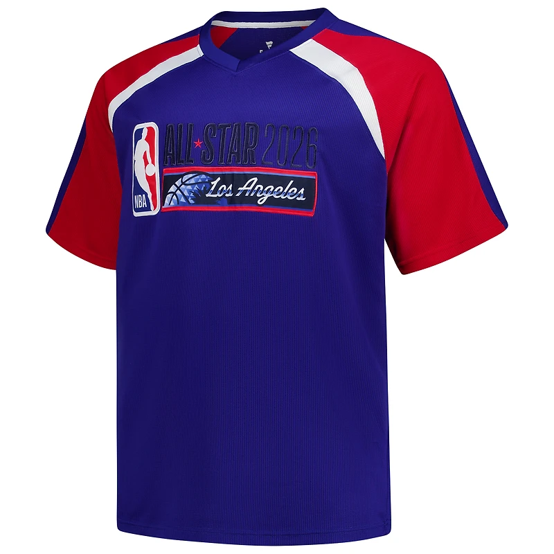 Men's Fanatics Royal NBA Events Big & Tall All Stars LA 2026 Raglan V-Neck T-Shirt
