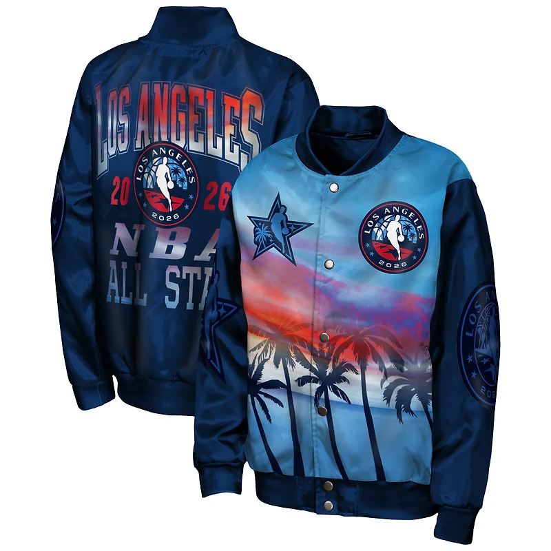 Veste universitaire légère premium à boutons-pression Youth Outerstuff Navy 2026 NBA All-Star Game