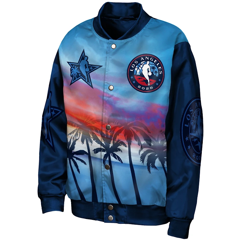 Youth Outerstuff Navy 2026 NBA All-Star Game Premium Lightweight Full-Snap Varsity Jacket