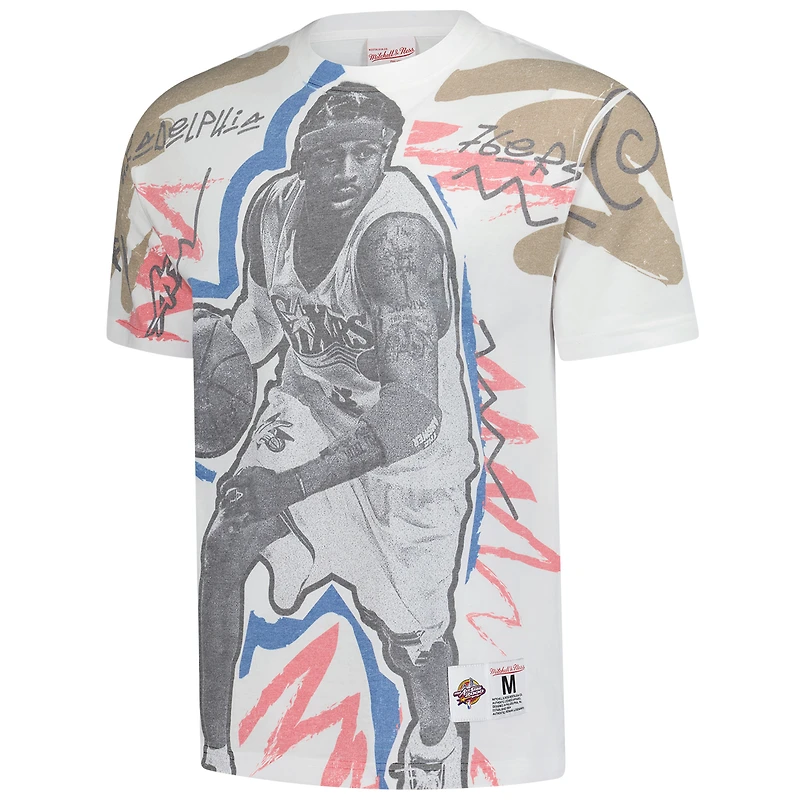 Men's Mitchell & Ness Allen Iverson White 2000 NBA All-Star Game Showstopper T-Shirt