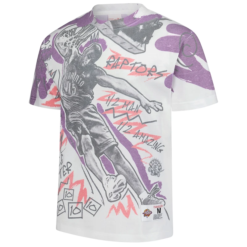 T-shirt blanc Mitchell & Ness Vince Carter pour homme, NBA All-Star Game 2000 Showstopper