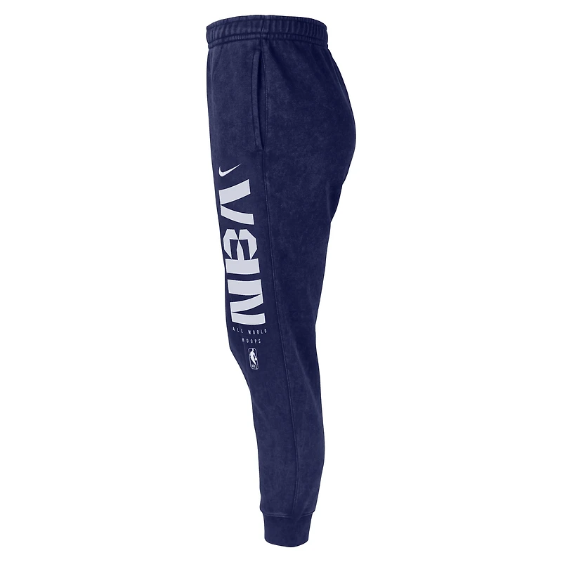 Men's Nike Navy NBA All-World Hoops Club Washed Jogger Pants