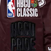 Men's Pro Standard  Wine All Star x HBCU Classic Full-Snap Satin Jacket