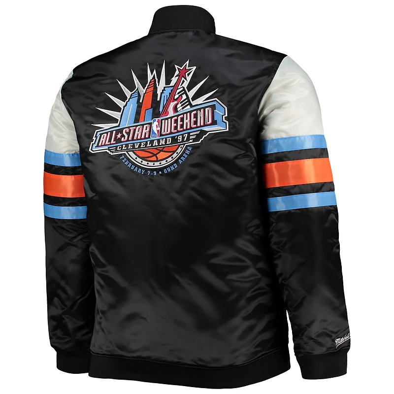 PRF NBAEV NOIR 1997 HOMME M&N B&T HWC ALL STAR VESTE EN SATIN LOURD JACMENXMW