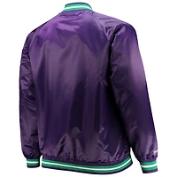 Men's Mitchell & Ness Purple Big Tall 1995 NBA All-Star Game Hardwood Classics Satin Full-Snap Jacket