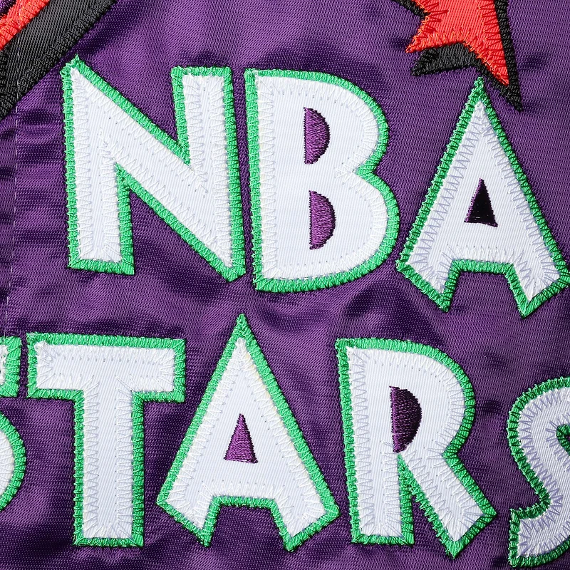 Men's Mitchell & Ness Purple Big Tall 1995 NBA All-Star Game Hardwood Classics Satin Full-Snap Jacket
