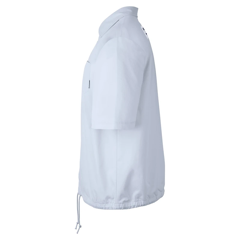 Men's Nike Gray NBA All World Hoops Short Sleeve Button-Up Coaches Top