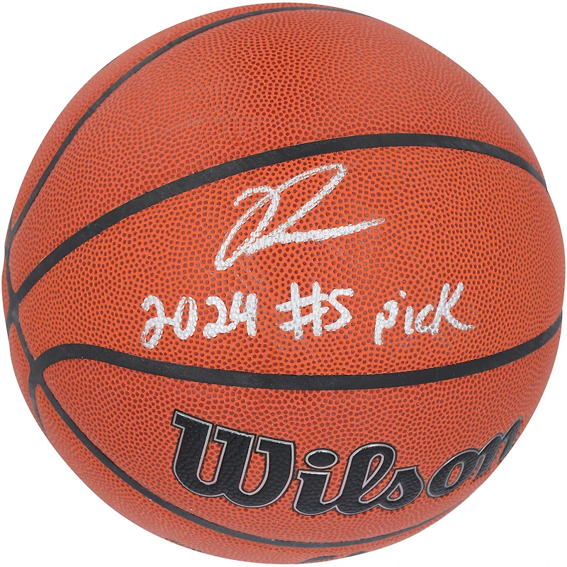 Ron Holland Detroit Pistons Autographed Wilson Authentic Series Indoor/Outdoor Basketball with "2024 #5 Pick" Inscription