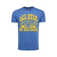 Unisex Sportiqe  Heather Royal 2025 NBA All-Star Game Bay Bridge Tri-Blend Comfy T-Shirt